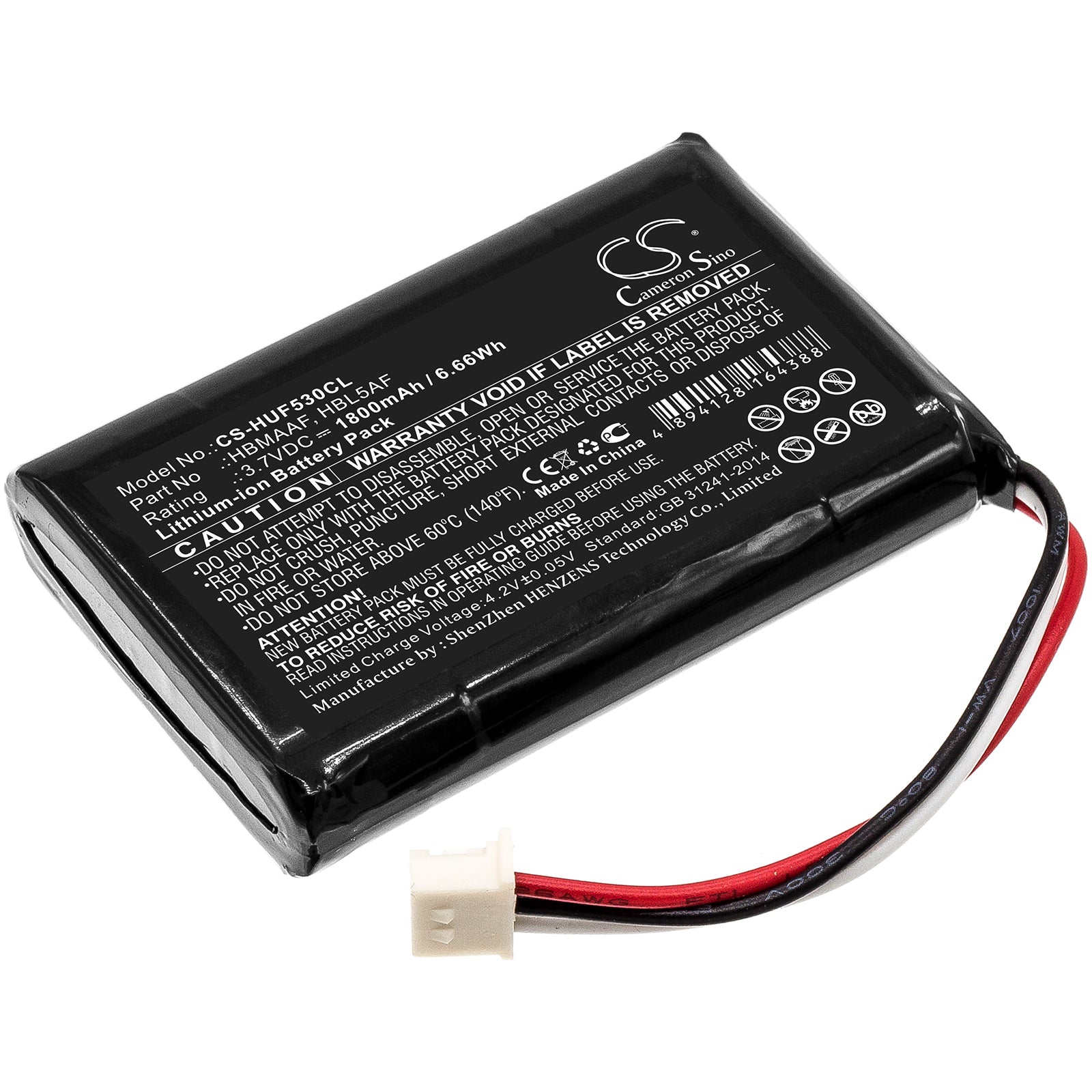 1800mAh Replacement Battery for Huawei Cordless Phones: F530, FP515H, F501, F516 - 3.7V Li-ion Cordless Phone Battery
