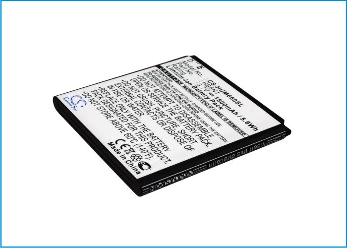 1500mAh 3.7V Li-ion Replacement Battery for Cricket M660, Ascend, Huawei - Power Boost
