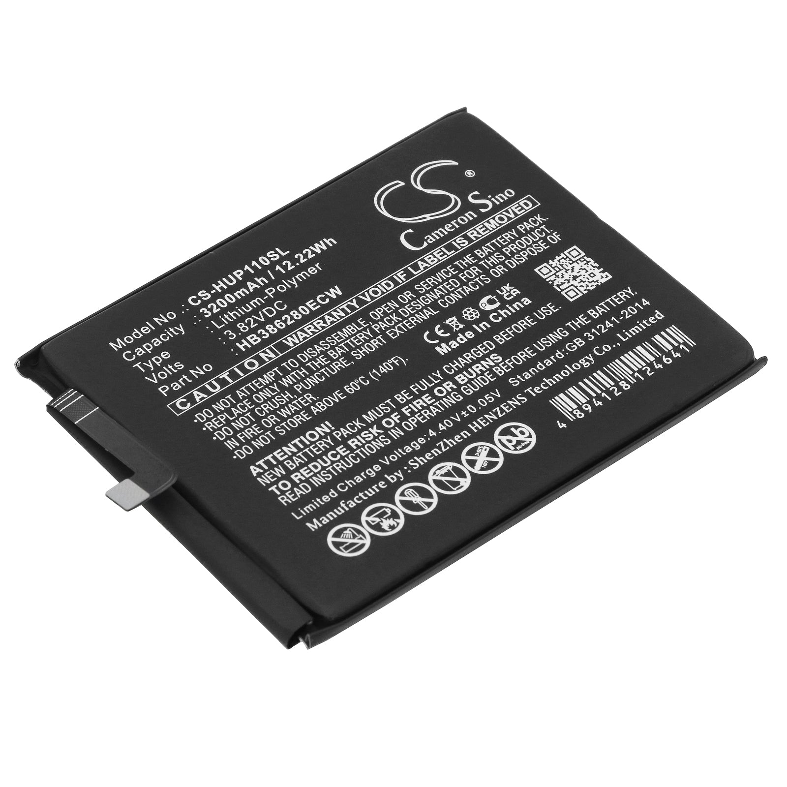3200mAh Replacement Battery for Huawei P10 & Honor 9 - Premium Li-Polymer, 3.82V, HB386280ECW
