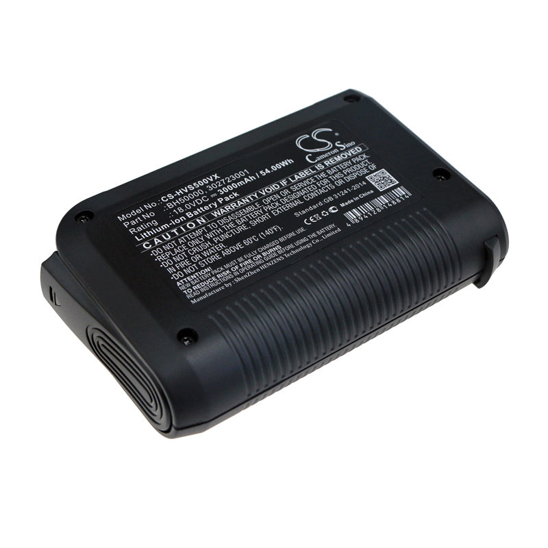18V 3000mAh Li-ion Replacement Battery Pack for Hoover Platinum LINX Cordless Stick Vacuums BH50015, BH50010
