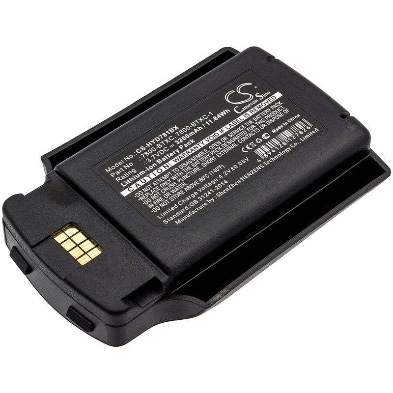 3200mAh Replacement Battery for Honeywell Dolphin 7600/7600 II Barcode Scanners, 3.7V Li-ion Power Pack

