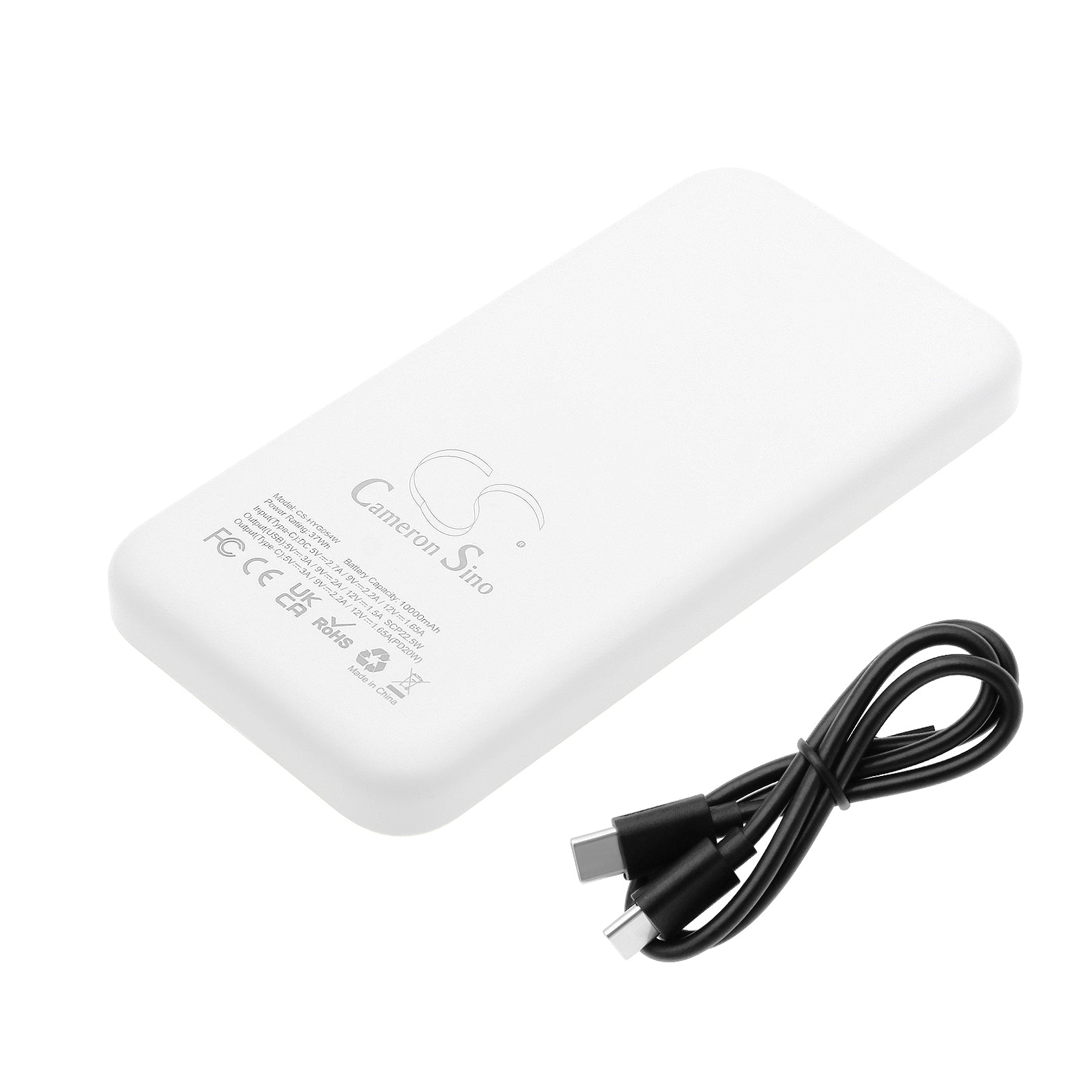 QC3.0 + PD 18W 10000mAh Power Bank - Universal Fast Charging, 50Wh Capacity, Slim Li-Polymer Battery
