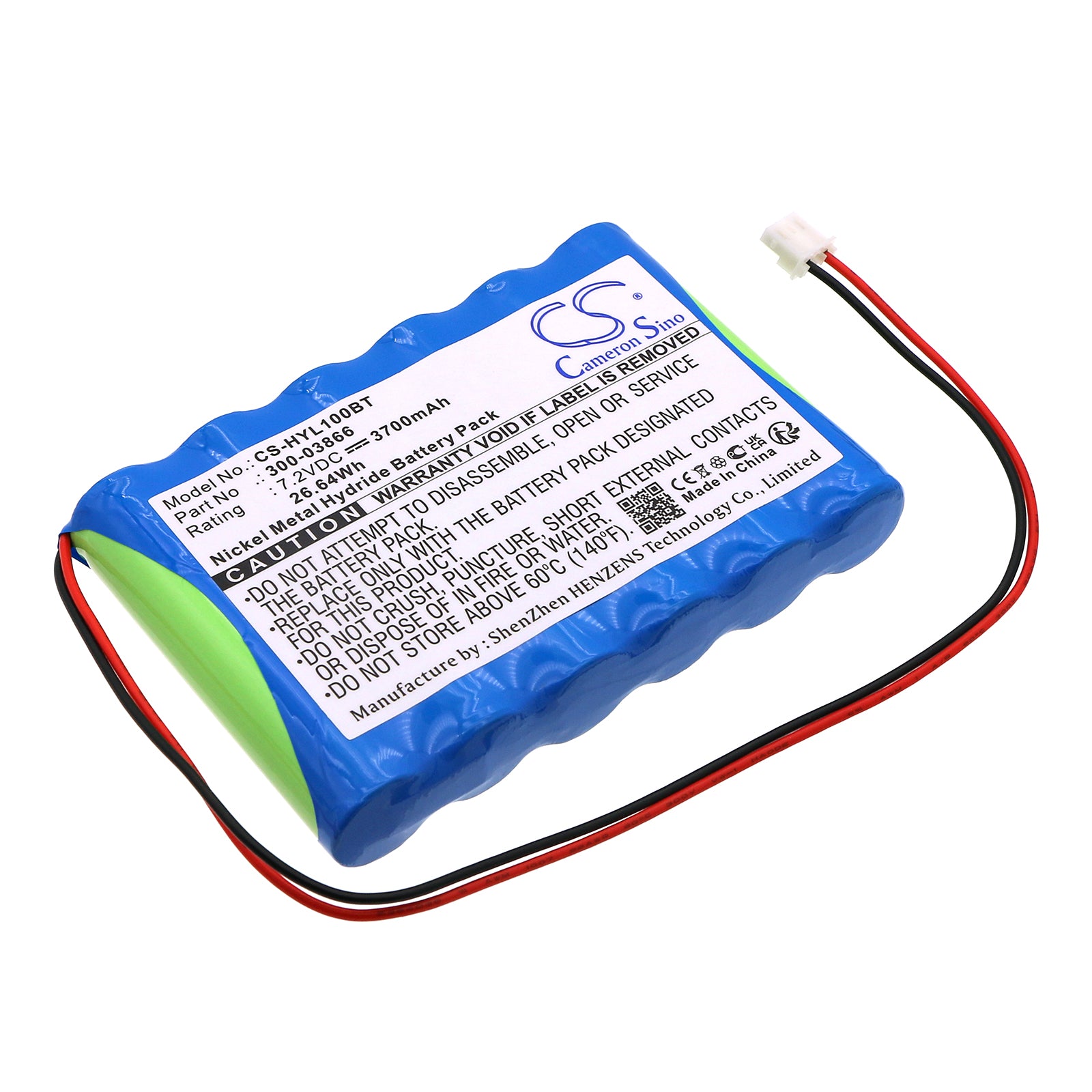 7.2V 3700mAh Ni-MH Replacement Battery for Honeywell Lynx/Lyric/Lynx Touch Alarm - 300-03866 
