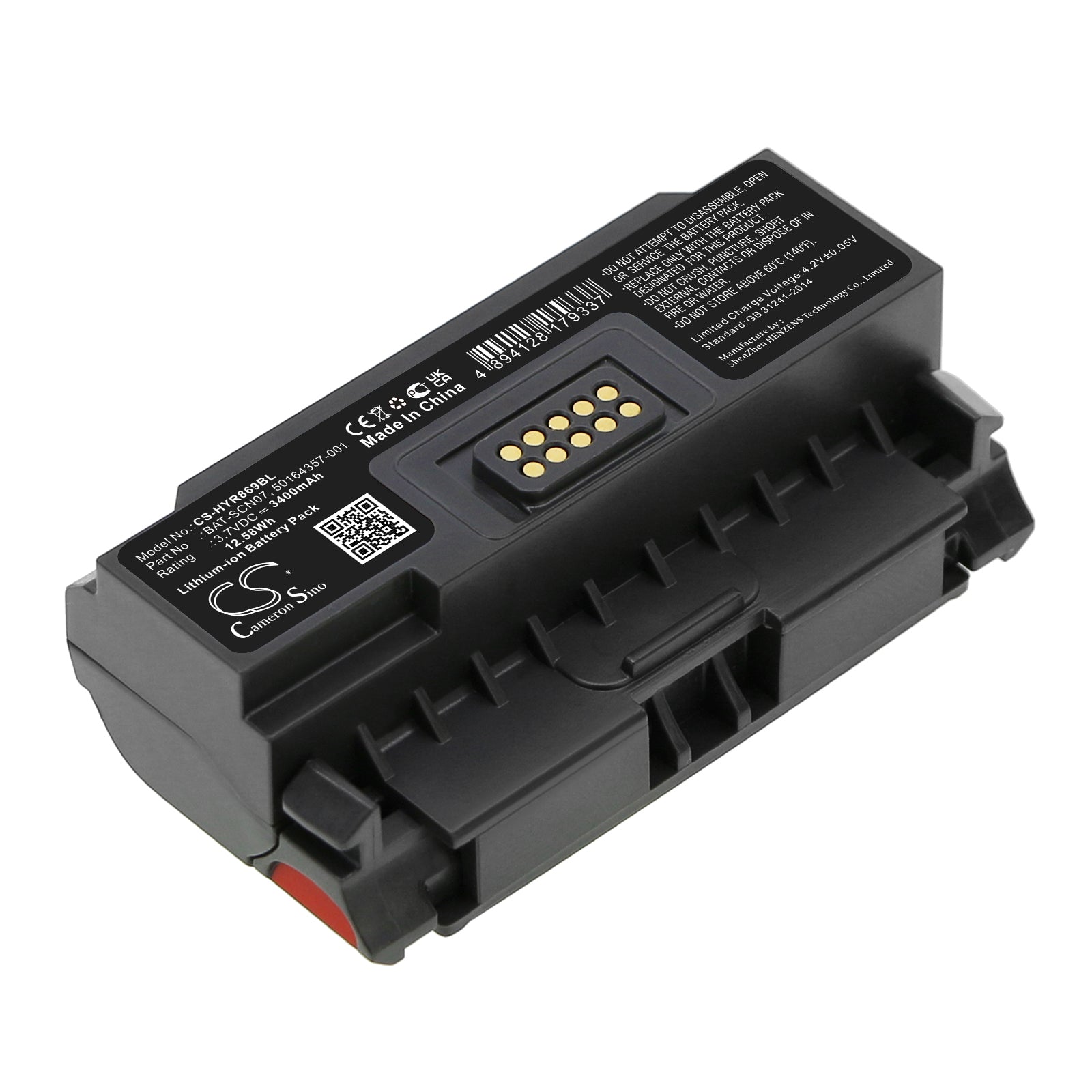 3400mAh Replacement Battery for Zebra 8690i & Honeywell BAT-SCN07 Wearable Scanner - 3.7V Li-ion

