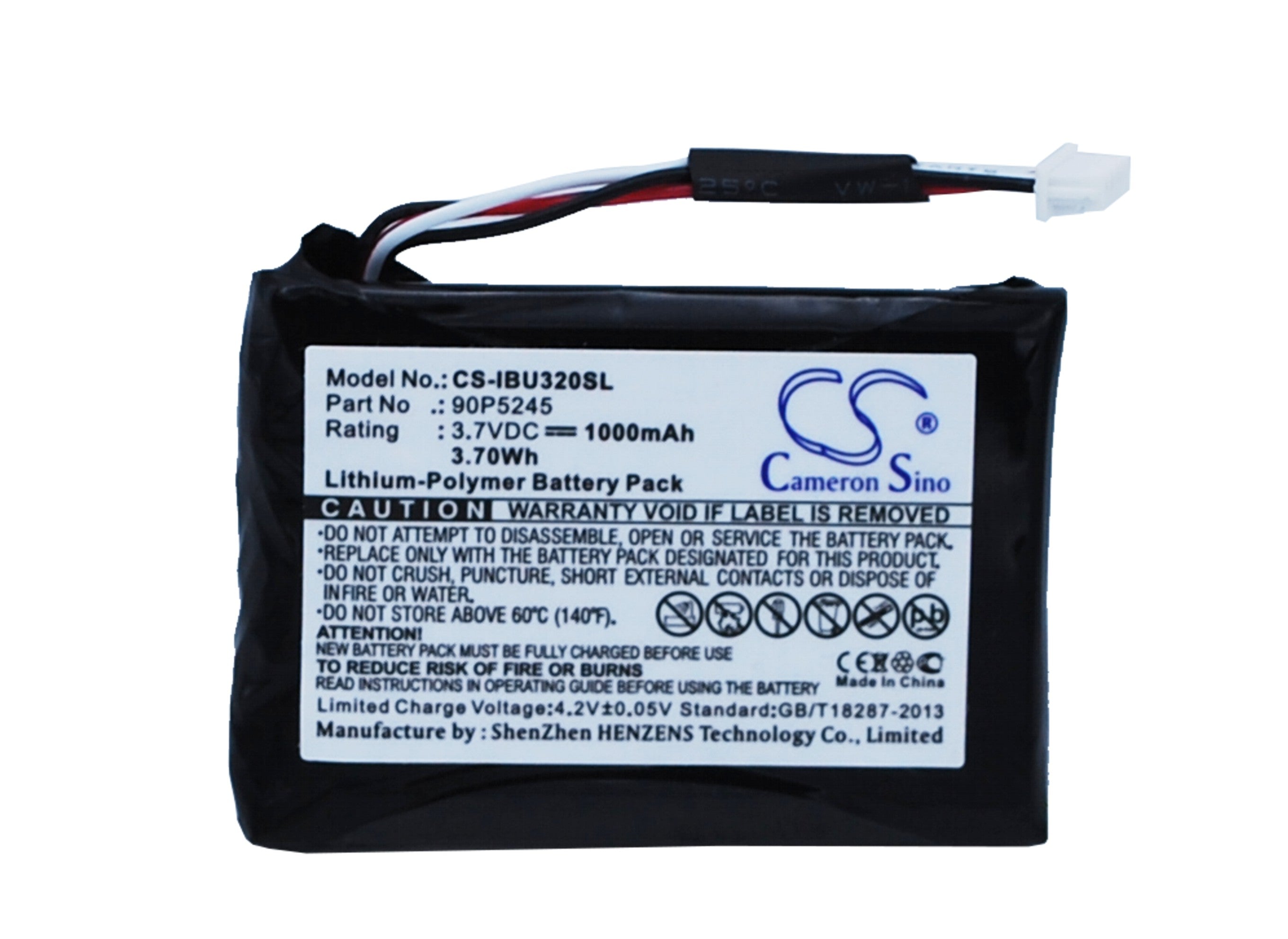 1000mAh Li-Polymer Battery for IBM ServeRAID 7K RAID Controller - 3.7V, 3.70Wh Replacement (90P5245, 71P8642)
