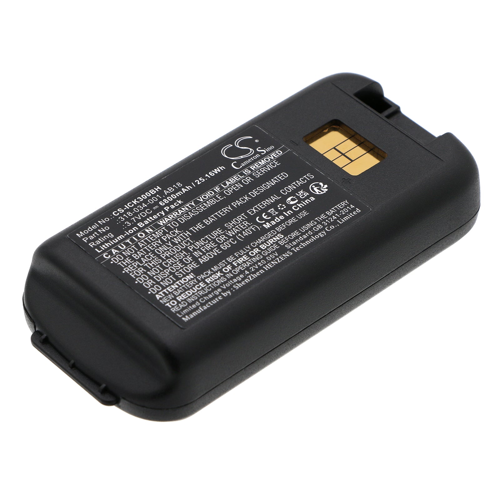 6800mAh Replacement Battery for Honeywell Dolphin CK65 Barcode Scanners, 3.7V Li-ion, Extended Capacity
