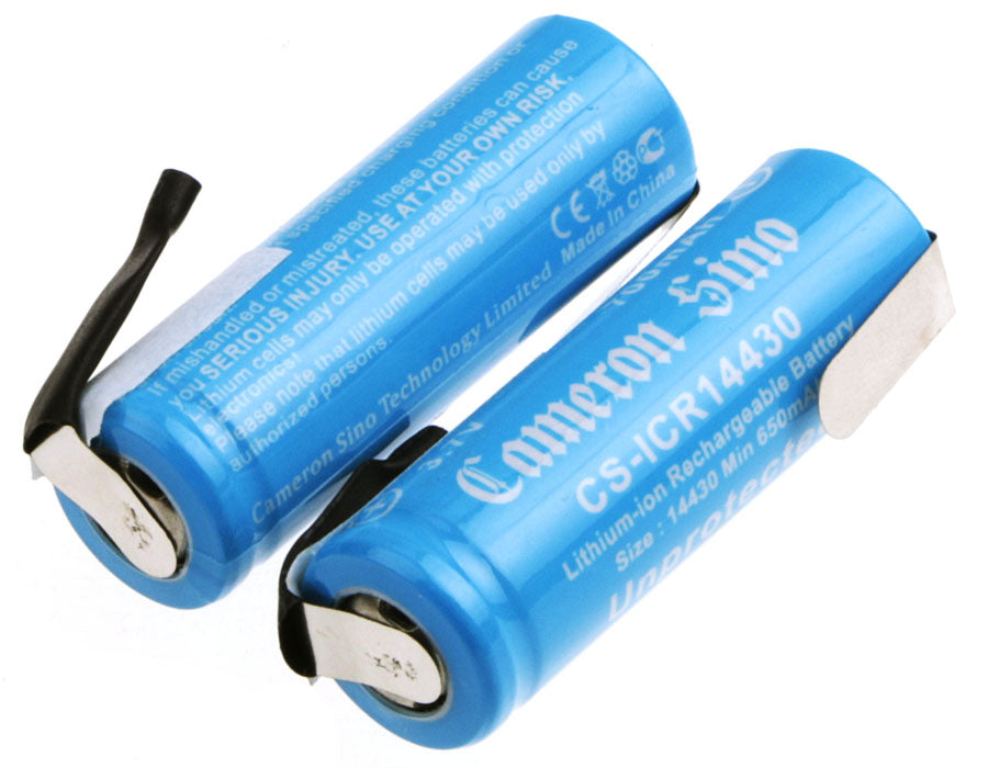14430 Battery: 3.7V Li-ion Rechargeable Cell - 14.1x14.1mm, 2.41Wh, Replacement for Small Electronics
