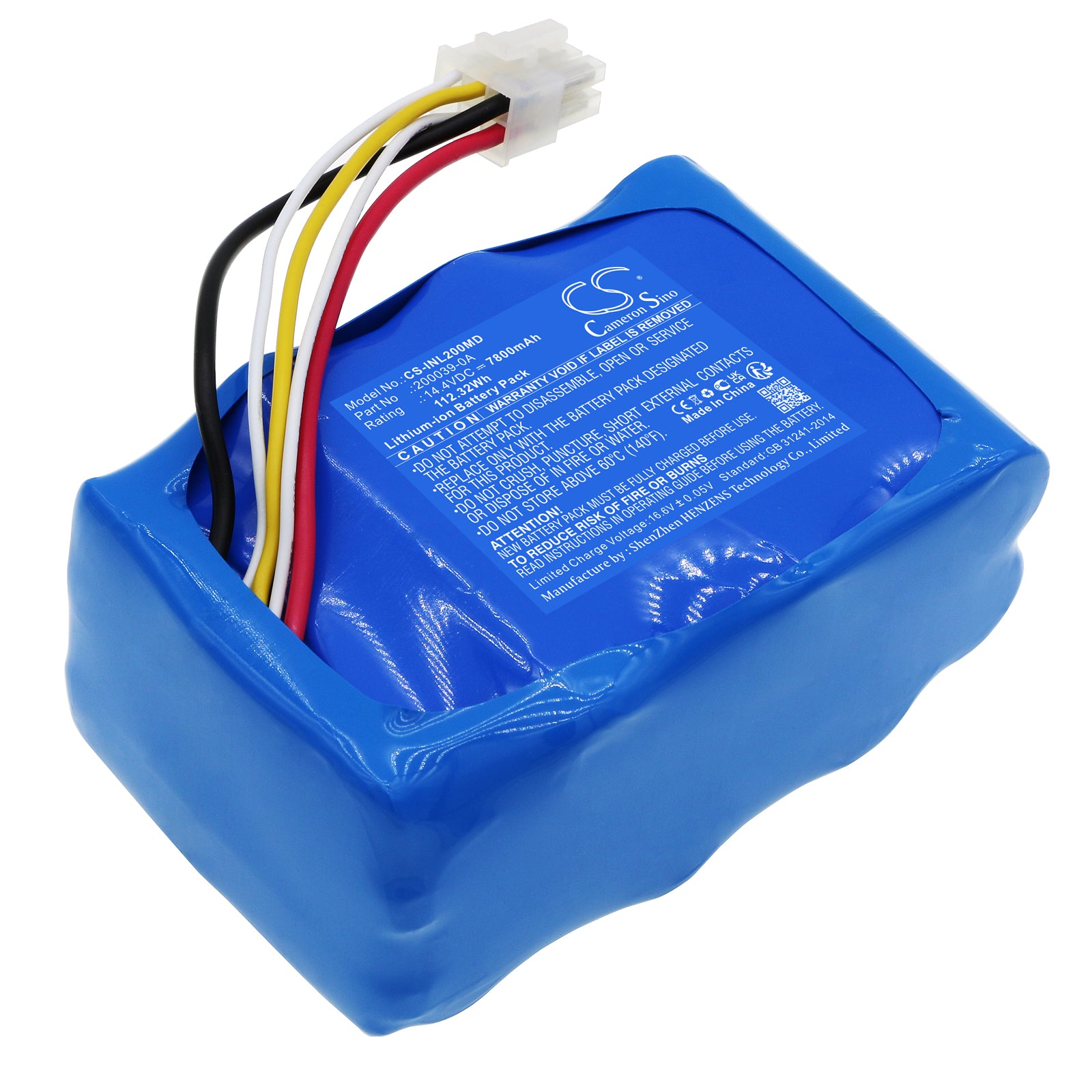 7800mAh Replacement Battery for INOVA Labs LifeChoice Activox Portable Oxygen Concentrator - 14.4V Li-ion
