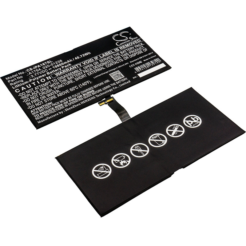 10800mAh Replacement Battery for iPad Pro 12.9" 2nd Gen 2017 (A1670, A1671, A1821) - 40.72Wh Li-Polymer
