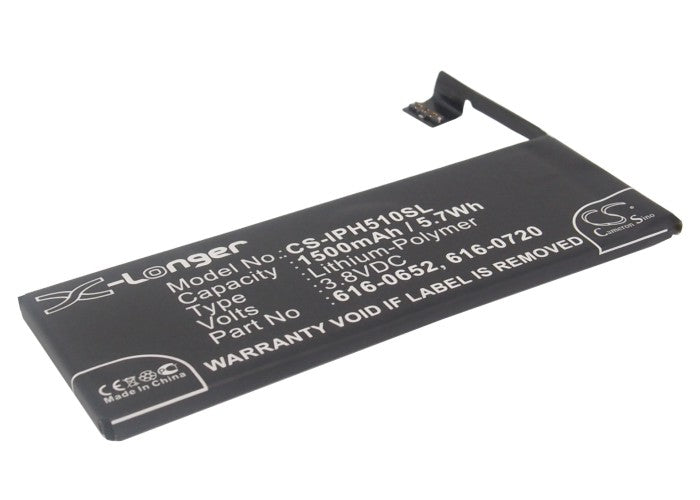 iPhone 5s Replacement Battery - 1500mAh, Premium Li-Polymer, A1533, A1457, 616-0722

