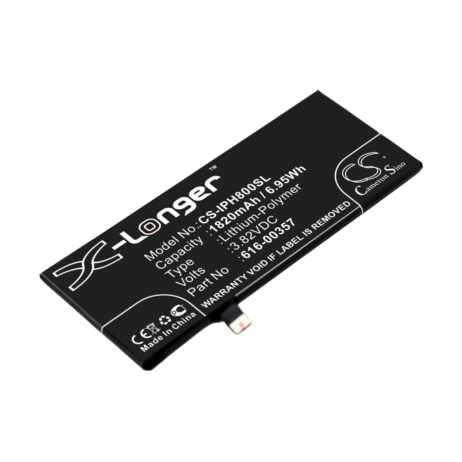 1820mAh Premium Replacement Battery for iPhone 8 - A1863, MQ7H2ZP/A, 616-00357 - Li-Polymer
