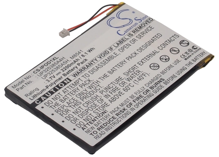 2200mAh Replacement Battery for Apple iPod 1st & 2nd Gen - Extended Life, 3.7V Li-Polymer
