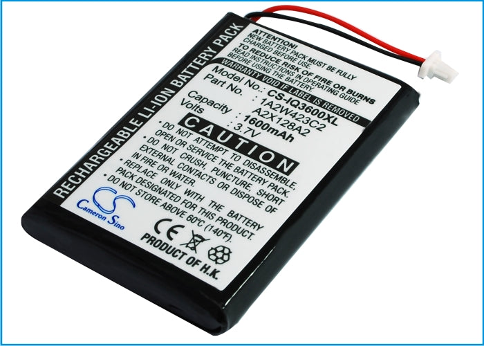 1600mAh Li-ion Replacement Battery for BTI GPS-GAR3200 & Garmin iQue 3200/3600 GPS Navigators, 3.7V
