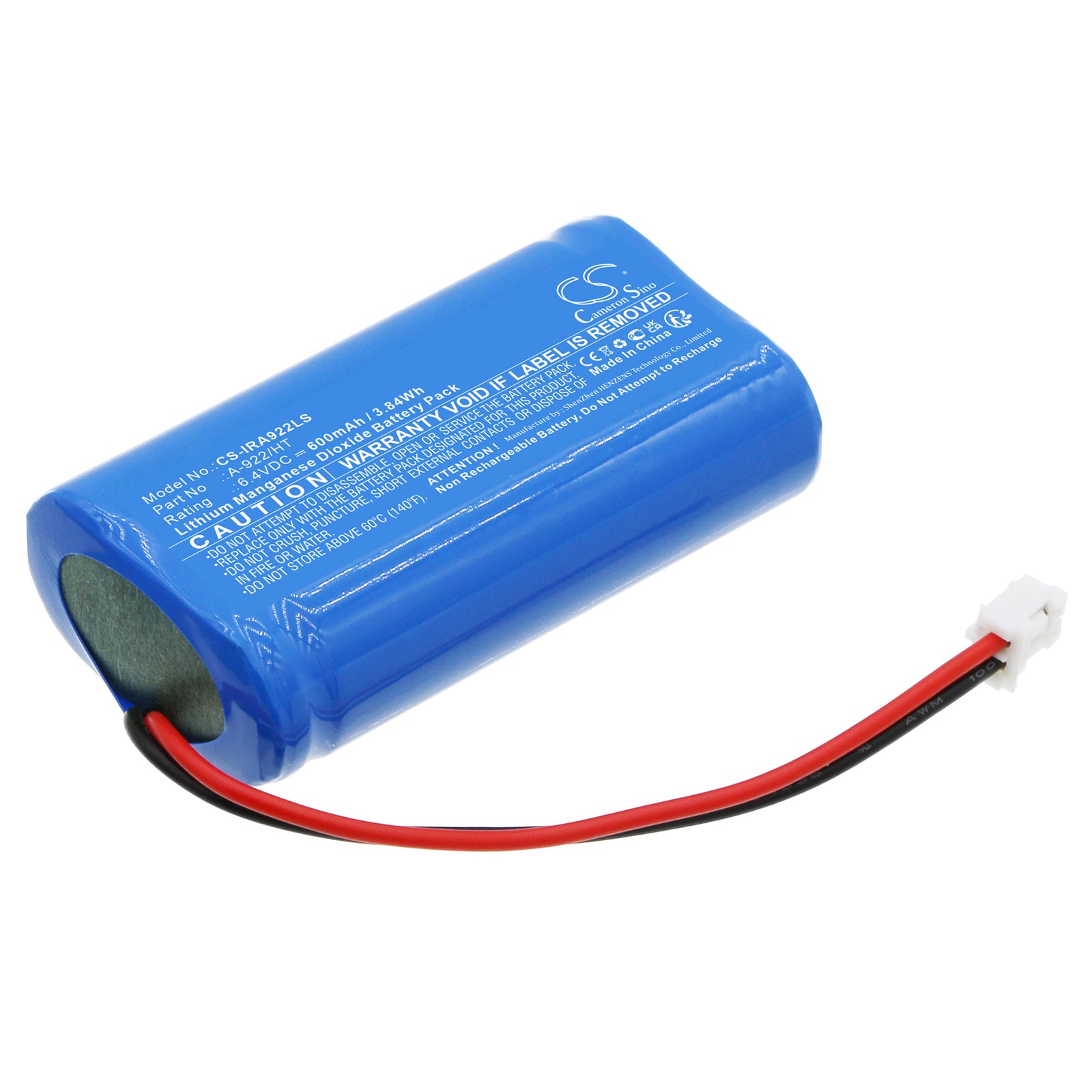 6.4V 600mAh LiFePO4 Replacement Battery for IRON LUX E73 417 12 & A-922/HT Emergency Lights (51.5x28.4x16.7mm)

