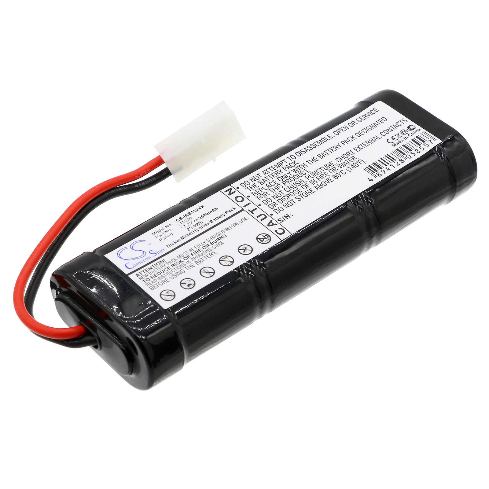 7.2V 3600mAh Ni-MH Replacement Battery for iRobot Looj 120, 130, 150 Gutter Cleaning Robot - High Capacity

