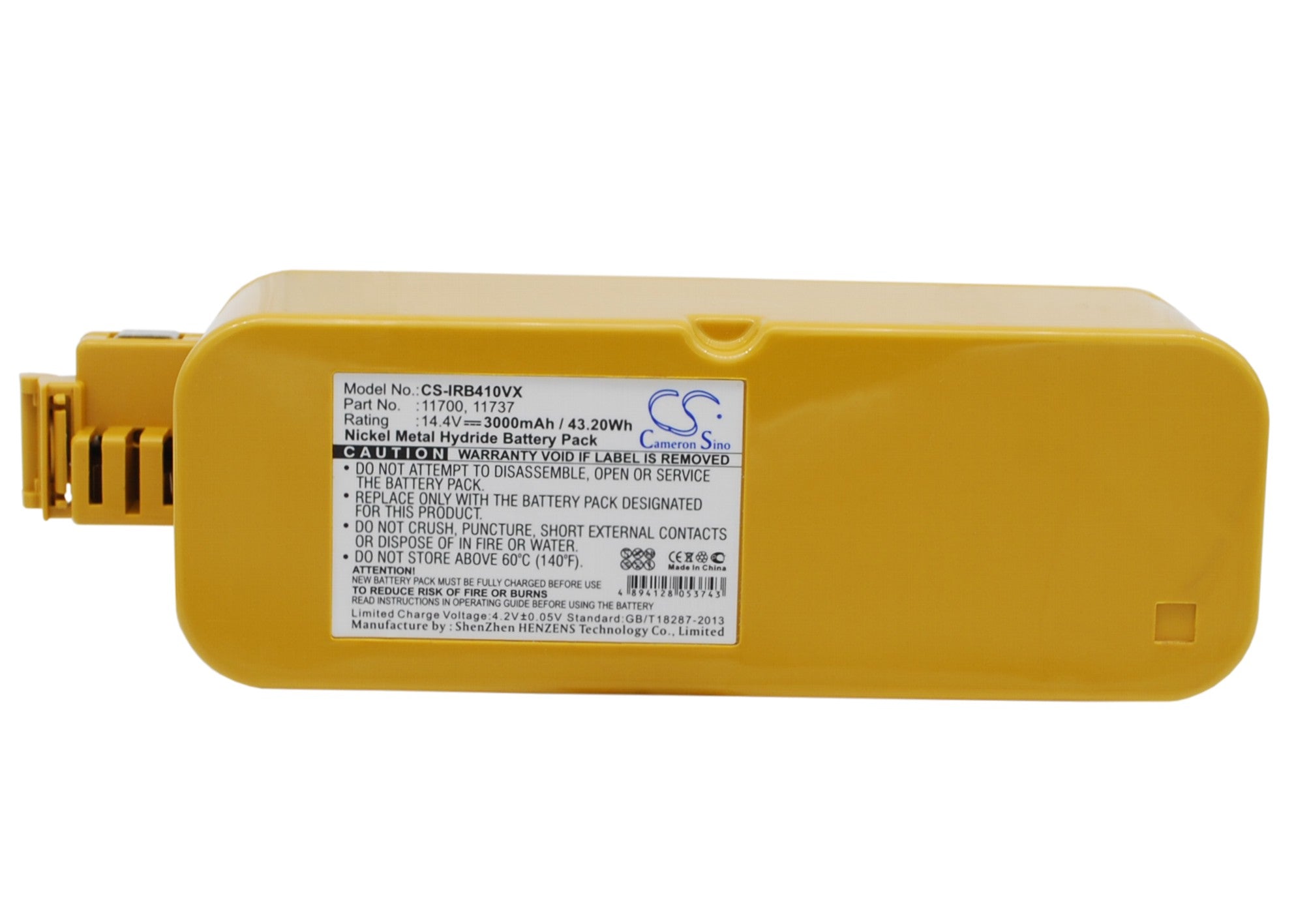 3000mAh 14.4V Ni-MH Replacement Battery for iRobot Roomba, Ambrogio Robby, XRobot M-788 Vacuum

