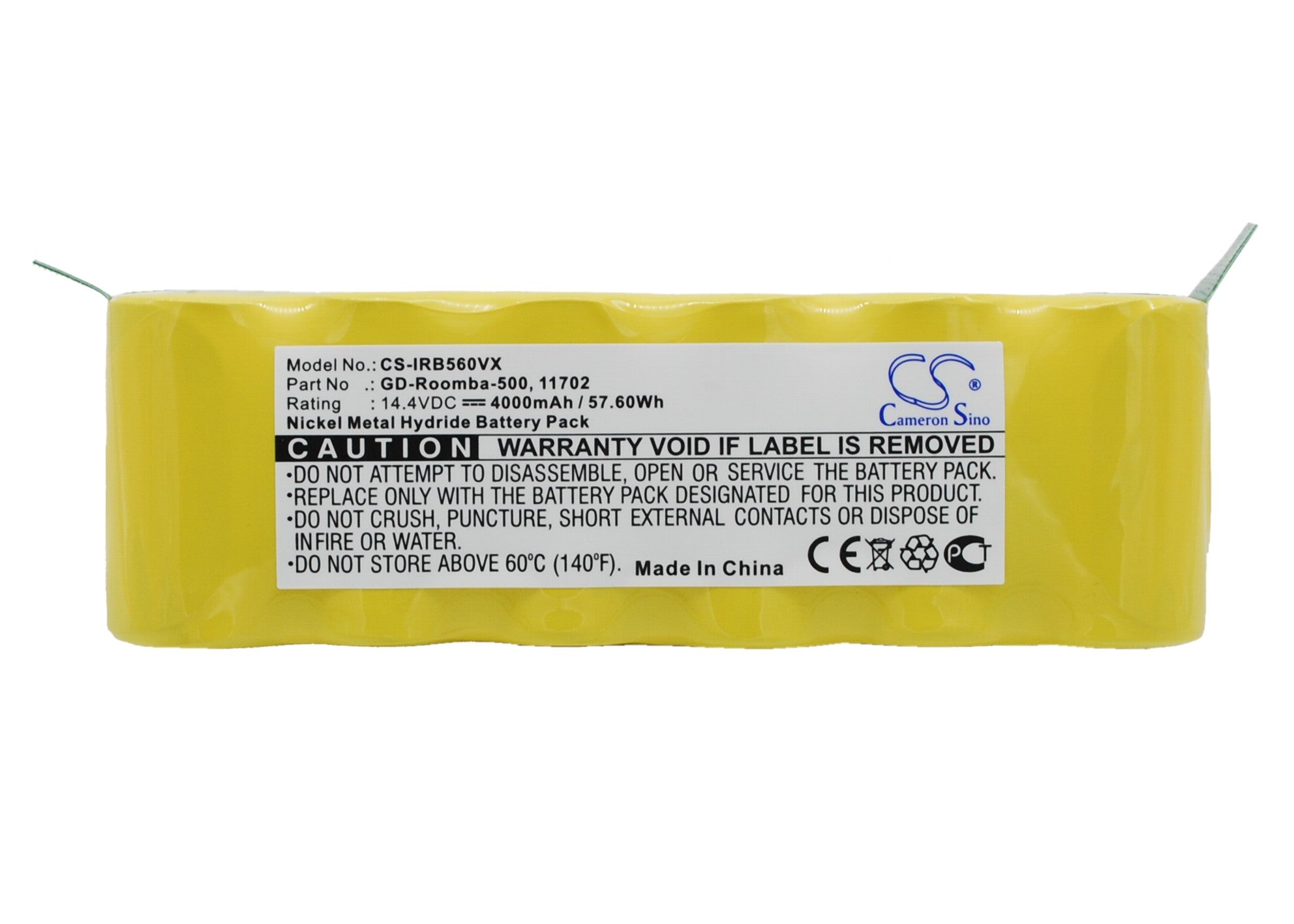 4000mAh Ni-MH 14.4V Replacement Battery for iRobot Roomba 500-900, Scooba 450 & More Vacuums
