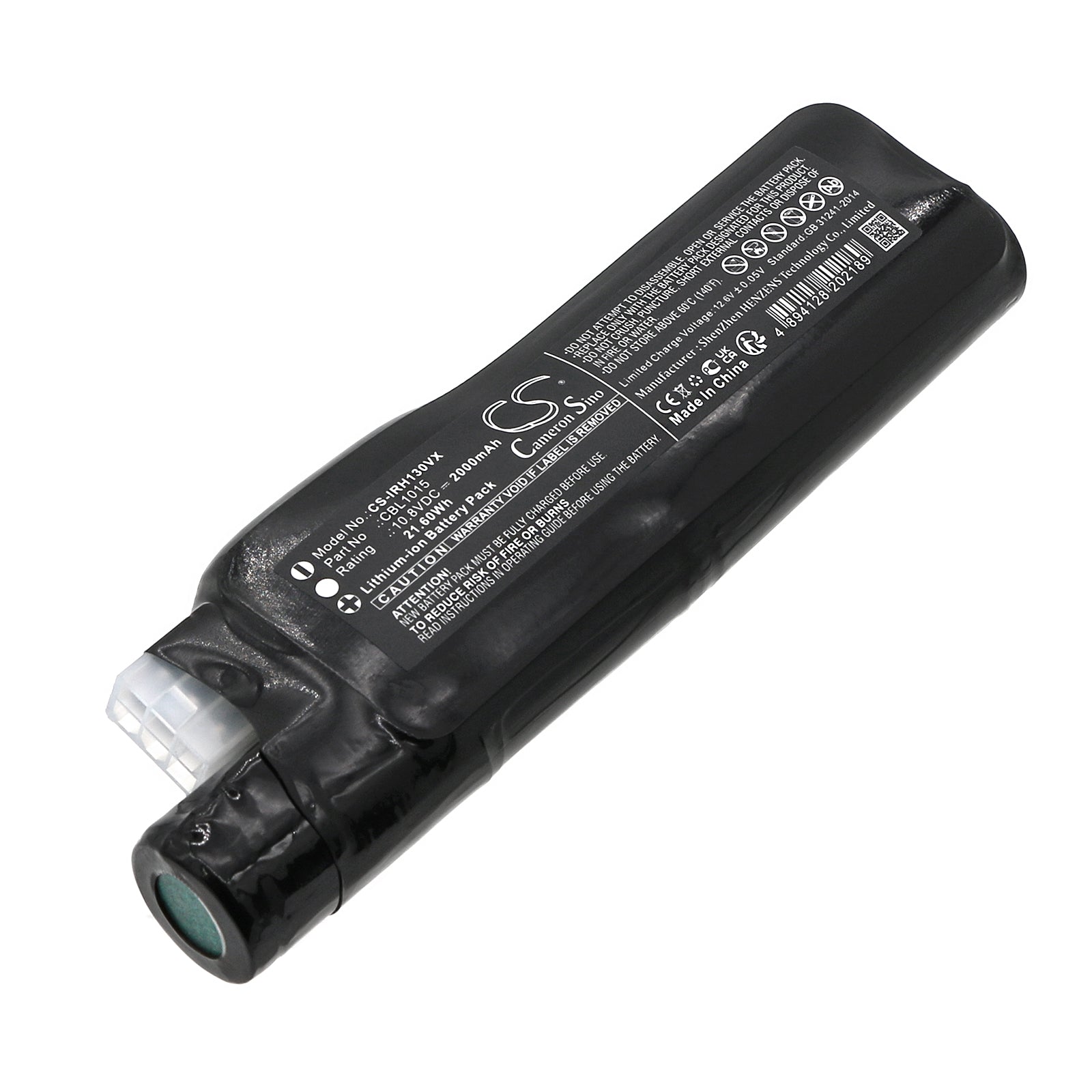 10.8V 2000mAh Li-ion Replacement Battery for Iris Ohyama COHC-1300G & IC-SLDC1 Series Stick Vacuums
