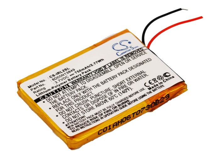 750mAh Replacement Battery for iRiver L Player 2GB/4GB/8GB (1LP8, IRI1LP8, 8D05N13849) - 3.7V Li-Polymer Battery

