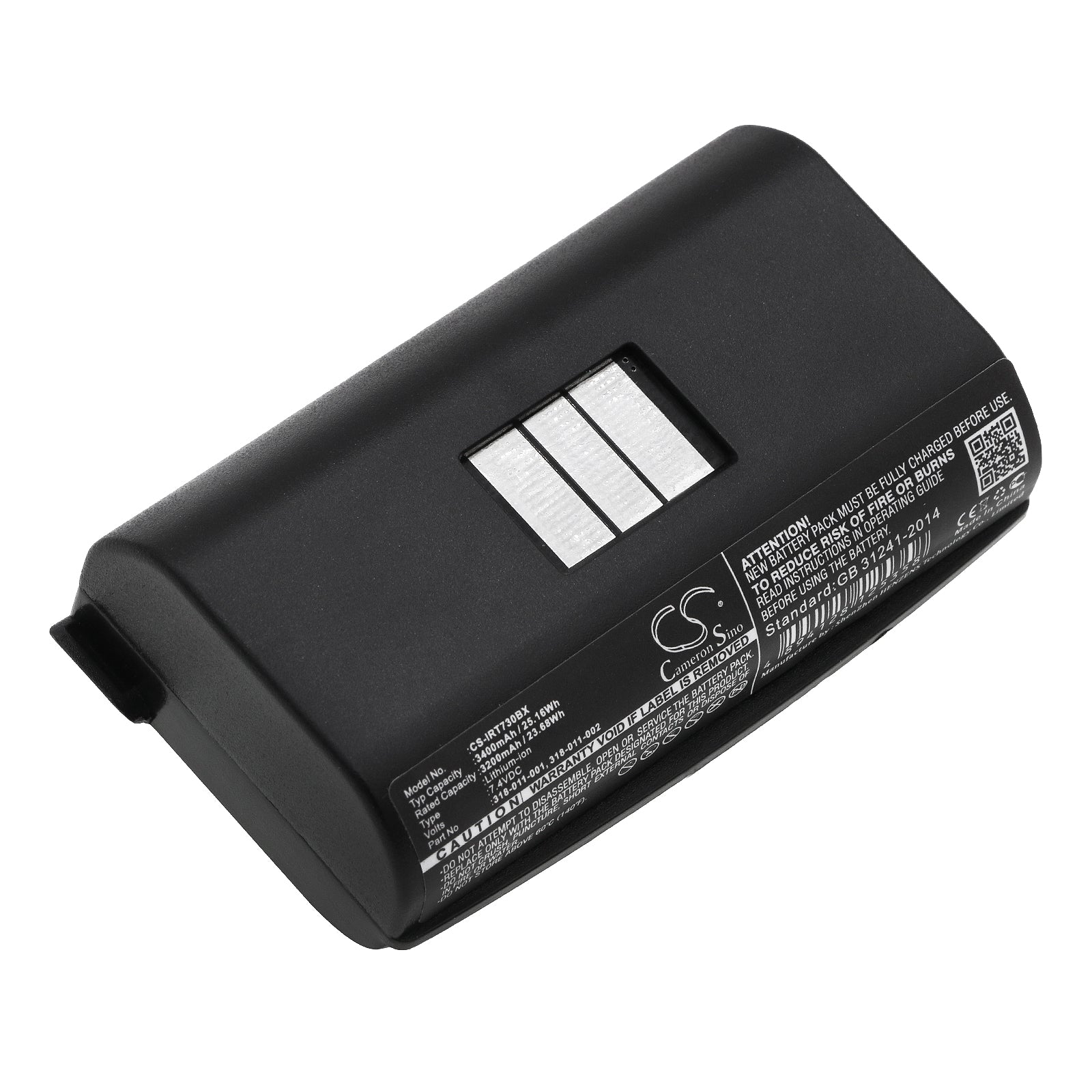 3400mAh Replacement Battery for Intermec 710, 720, 730 Barcode Scanner - 7.4V 25.16Wh Li-ion
