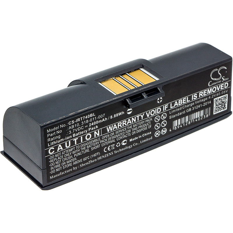 2400mAh Replacement Battery for Intermec 700/730 Barcode Scanners - 3.7V Li-ion, Fits 318-011-007, AB10
