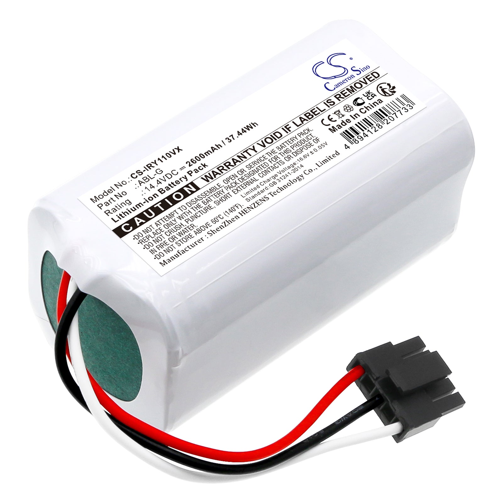 2600mAh Replacement Battery for iRobot Roomba Combo Essential Vacuum/Mop - ABL-G Lithium-ion Power Upgrade
