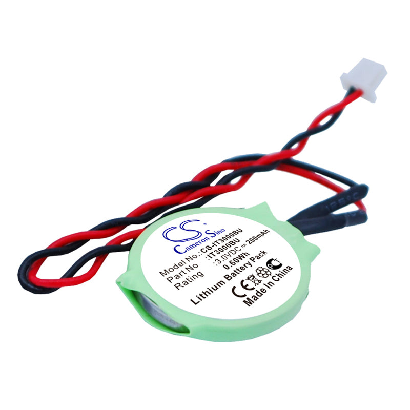 200mAh CMOS Backup Battery for Casio IT3000, IT3100, IT3000m53e, 3.0V Lithium Coin Cell - Real-Time Clock RTC Replacement

