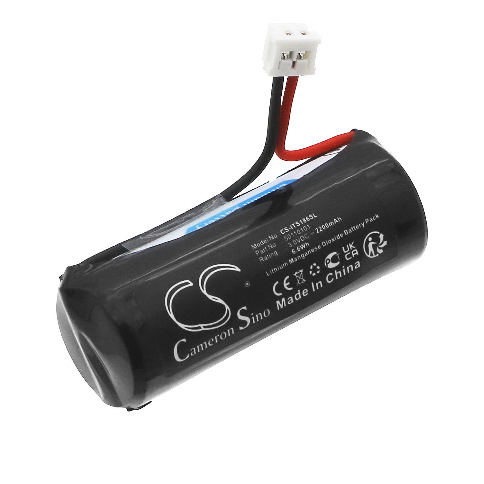 Ista Sensonic 18186 Water Meter Replacement Battery, 3.6V Li-MnO2 2200mAh, Fits 50110101 & 709071813
