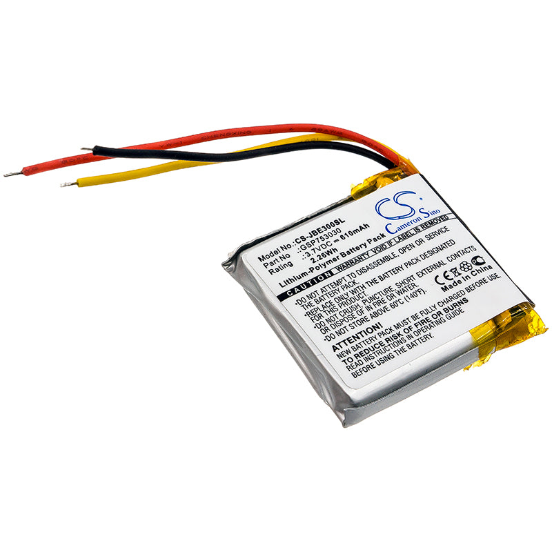 610mAh Replacement Battery for JBL Everest Elite/Live Headphones - GSP753030, 3.7V Li-Polymer
