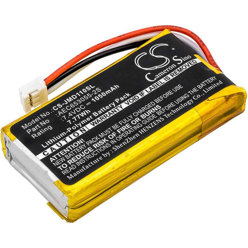 1050mAh Replacement Battery for JBL Flip & Flip 1 Speakers - 7.4V Li-Polymer, AEC653055-2S
