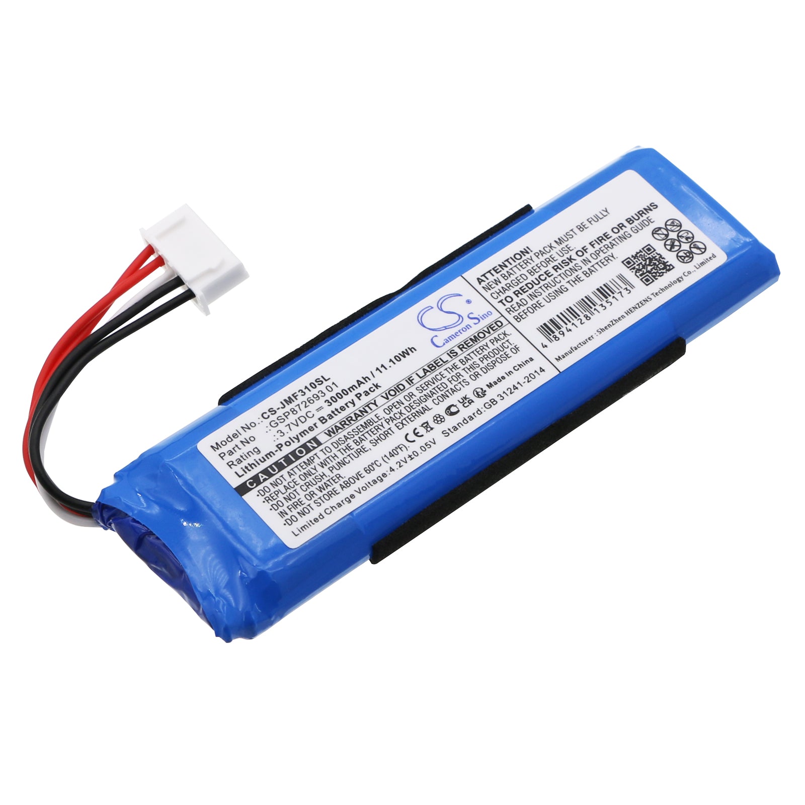 3000mAh Replacement Battery for JBL Flip 4 & Special Edition Bluetooth Speakers, GSP872693, 3.7V Li-Polymer
