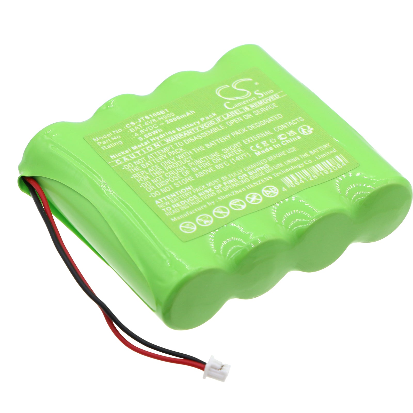 2000mAh Battery for Jablotron JA-100 Alarm Repeater & Wireless Detectors, 4.8V Ni-MH, 9.6Wh, BAT-4V8-N900, Replacement Backup Power

