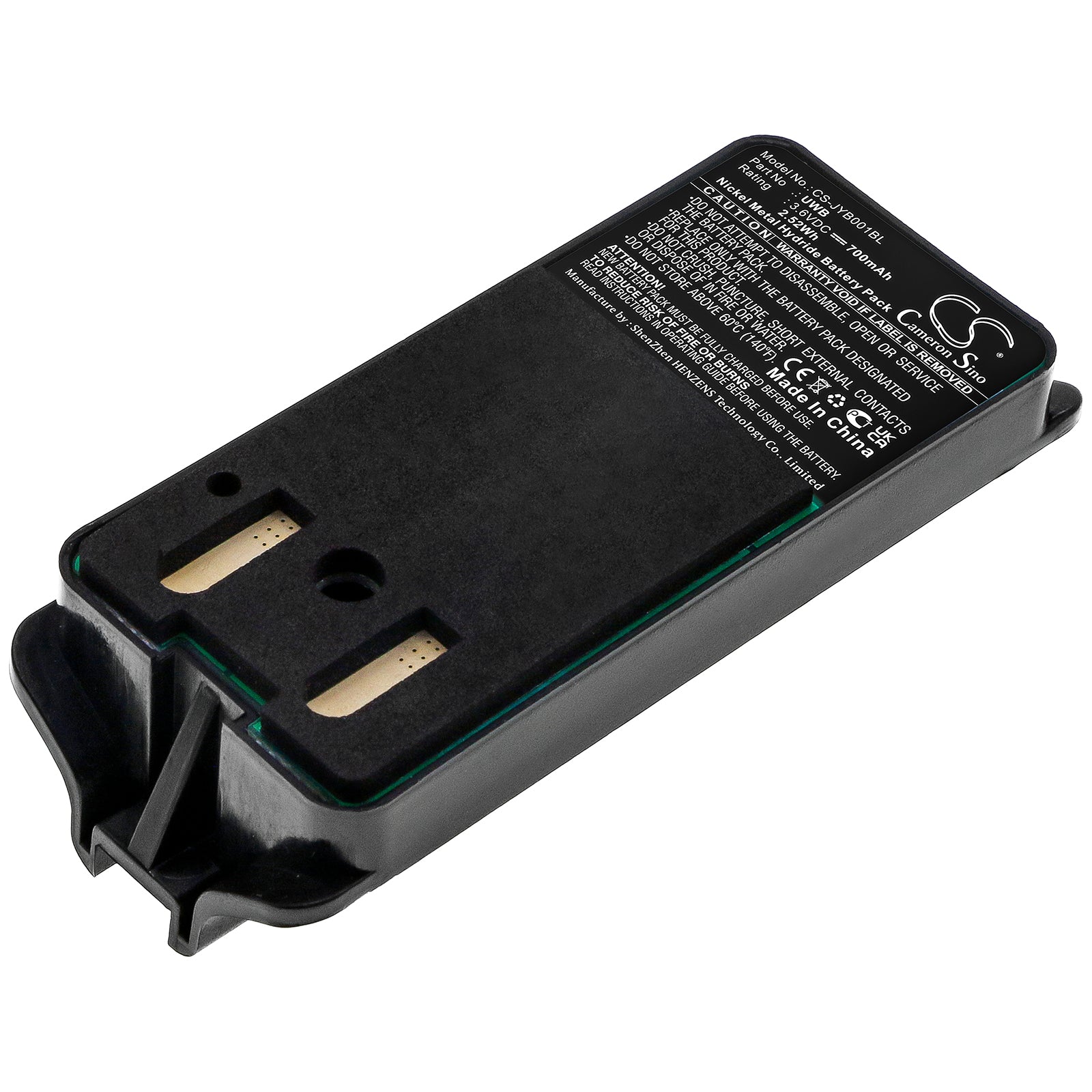 700mAh 3.6V Ni-MH Battery for JAY Remote Control ECU, Industrial HF/A001 Crane Remote - 96.45x39x25.22mm
