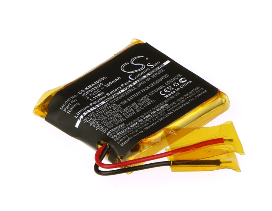 300mAh Replacement Battery for Rocketfish RF-MAB2 Wireless Gaming Headset - 3.7V Li-Polymer
