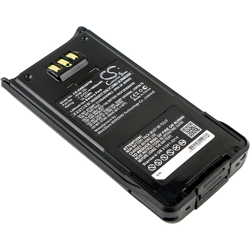 7.4V 1800mAh Li-ion Replacement Battery for Kenwood TK-5210, TK-3185 Two-Way Radio - KNB-33L/41NC/54N Compatible
