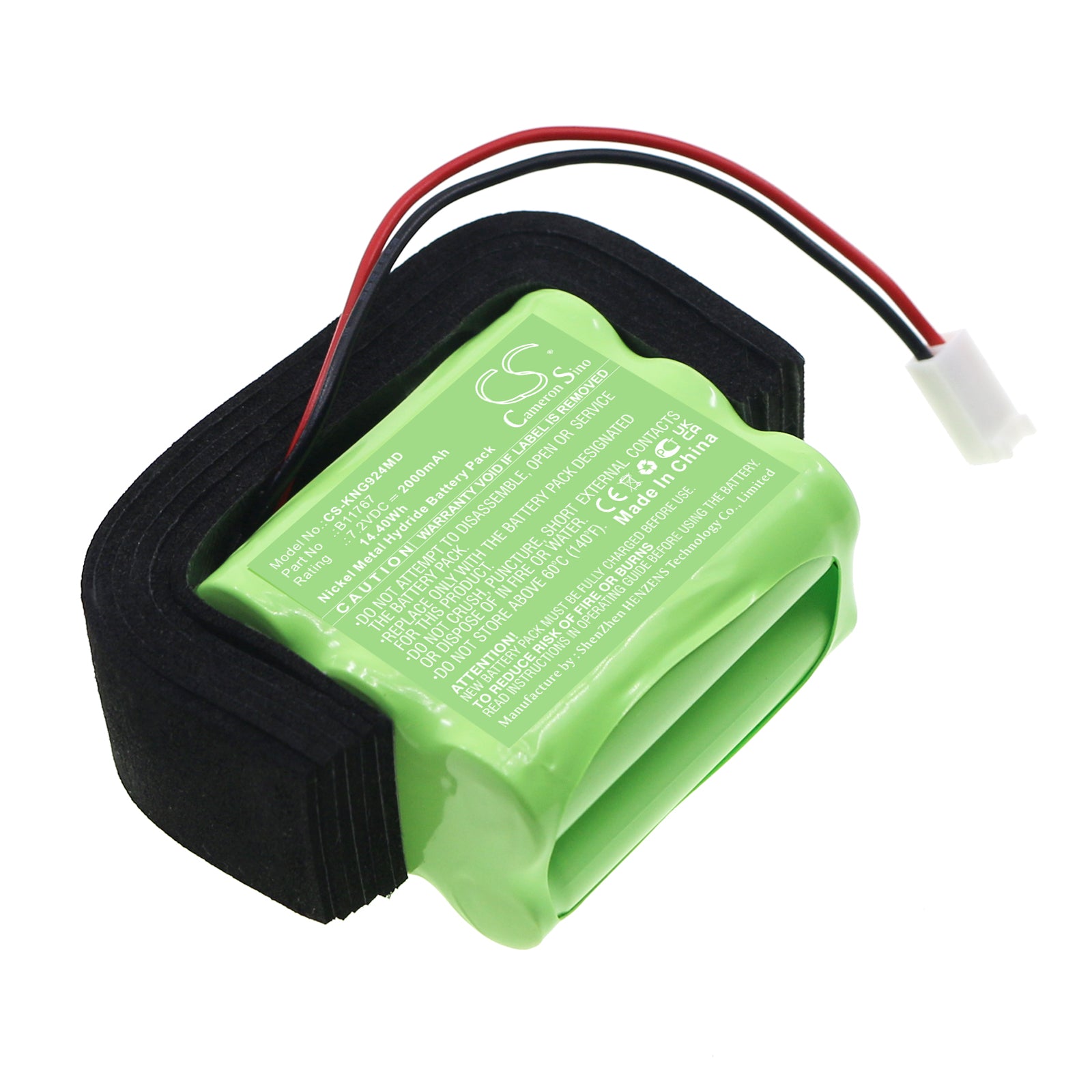2000mAh Ni-MH Replacement Battery for Kangaroo 924 Enteral Feeding Pump - 7.2V, 14.4Wh
