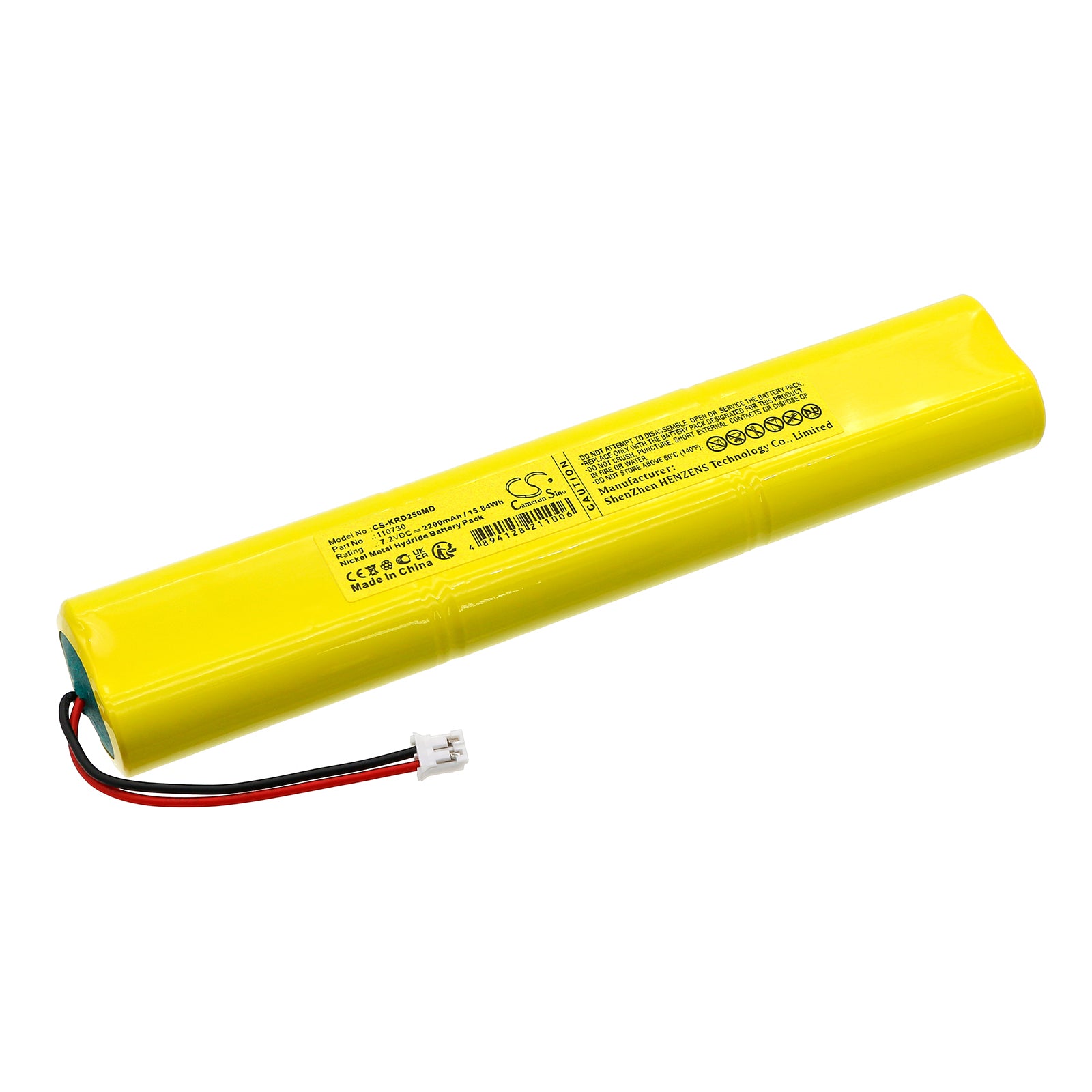 Kern MPD250 Chair Scale Battery - 7.2V 2200mAh NiMH, Medical Grade Replacement, 150.5x29.1x14.6mm
