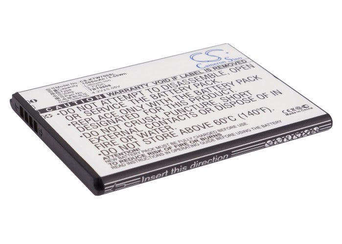 1500mAh Replacement Battery for K-Touch Smartphones - W70, W70+, T87, T87+, Touch 2, T83, T85, W88 - 3.7V Li-ion