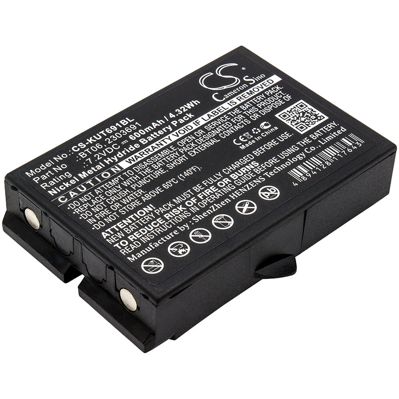 7.2V 600mAh Ni-MH Replacement Battery for IKUSI Crane Remotes: TM61, TM62, TM60, BT06
