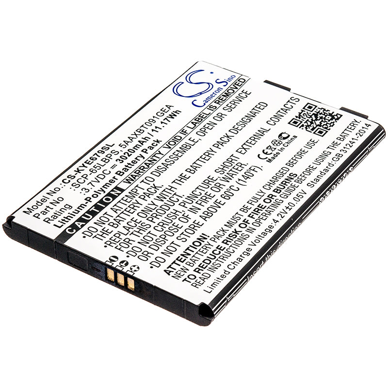 Kyocera DuraForce XD E6790 Battery Replacement - 3020mAh Lithium-ion - Reliable Power Source
