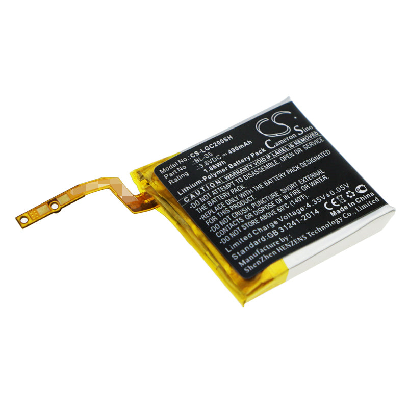 490mAh Replacement Battery for LG GizmoGadget & VC200 Smartwatch - 3.8V Li-Polymer, BL-S5 Comp.
