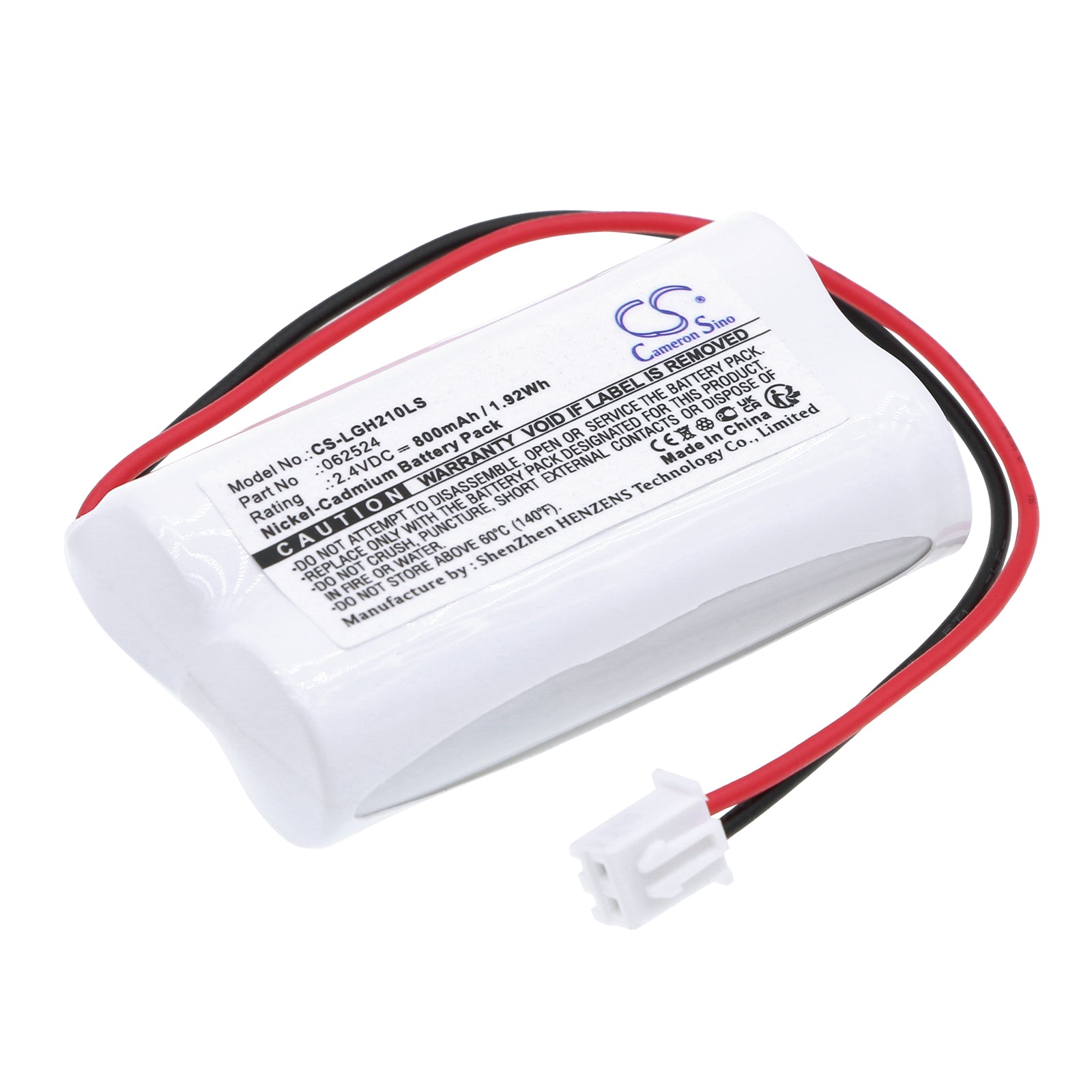 2.4V 800mAh Ni-CD Replacement Battery for Legrand U21LED 70LM Emergency Lights - BAES, BAEH, ECO1, 806071, 62524, 758803
