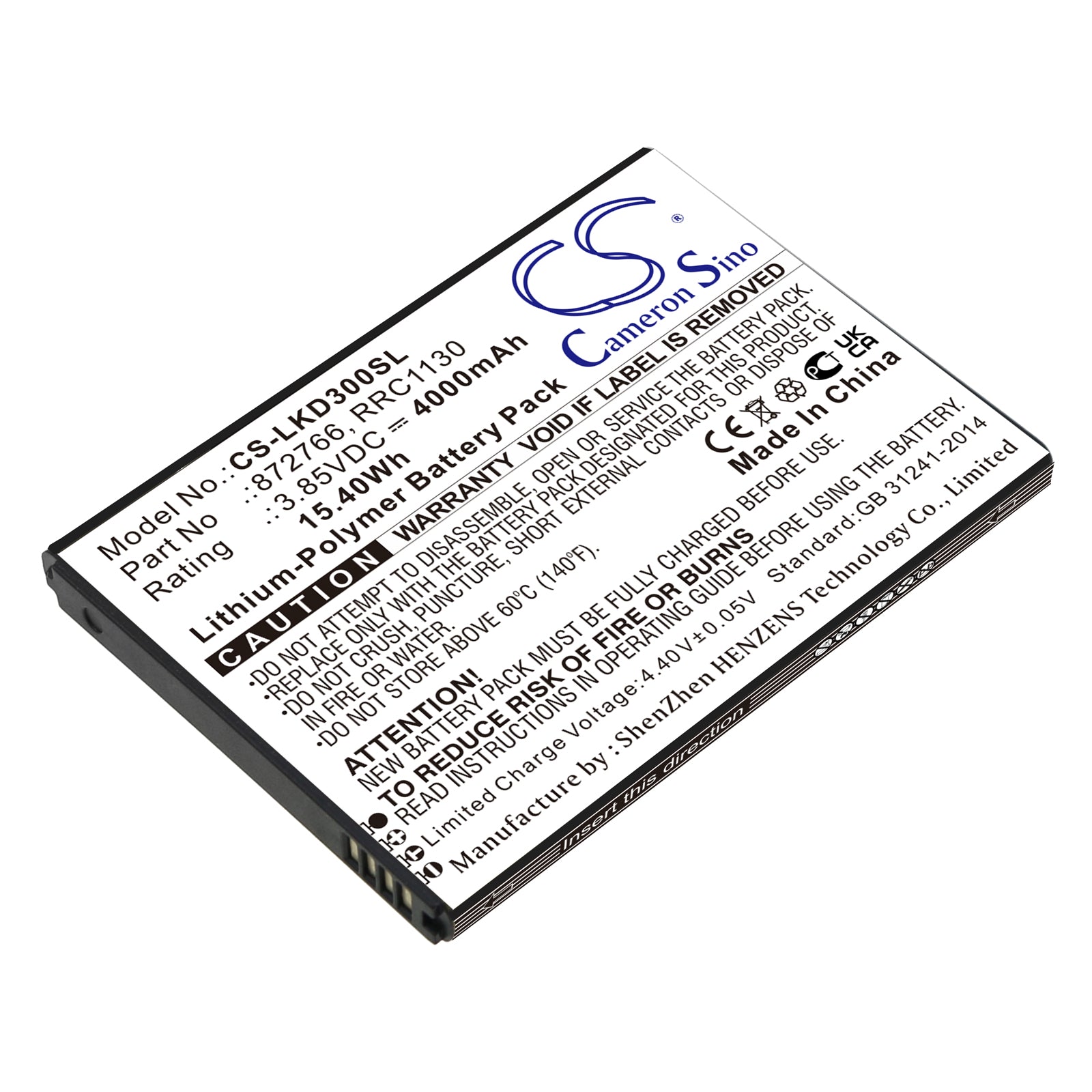 4000mAh Replacement Battery for Leica BLK3D, Fischer FERITSCOPE DMP30 Survey Instruments - 83.6x61x6.6mm
