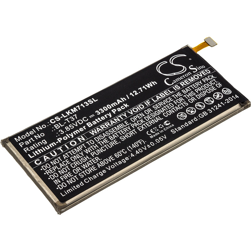 3300mAh Replacement Battery for LG Q8 Stylo 4 V40 ThinQ - BL-T37, EAC63958201 (3.85V Li-Polymer) Phone Battery
