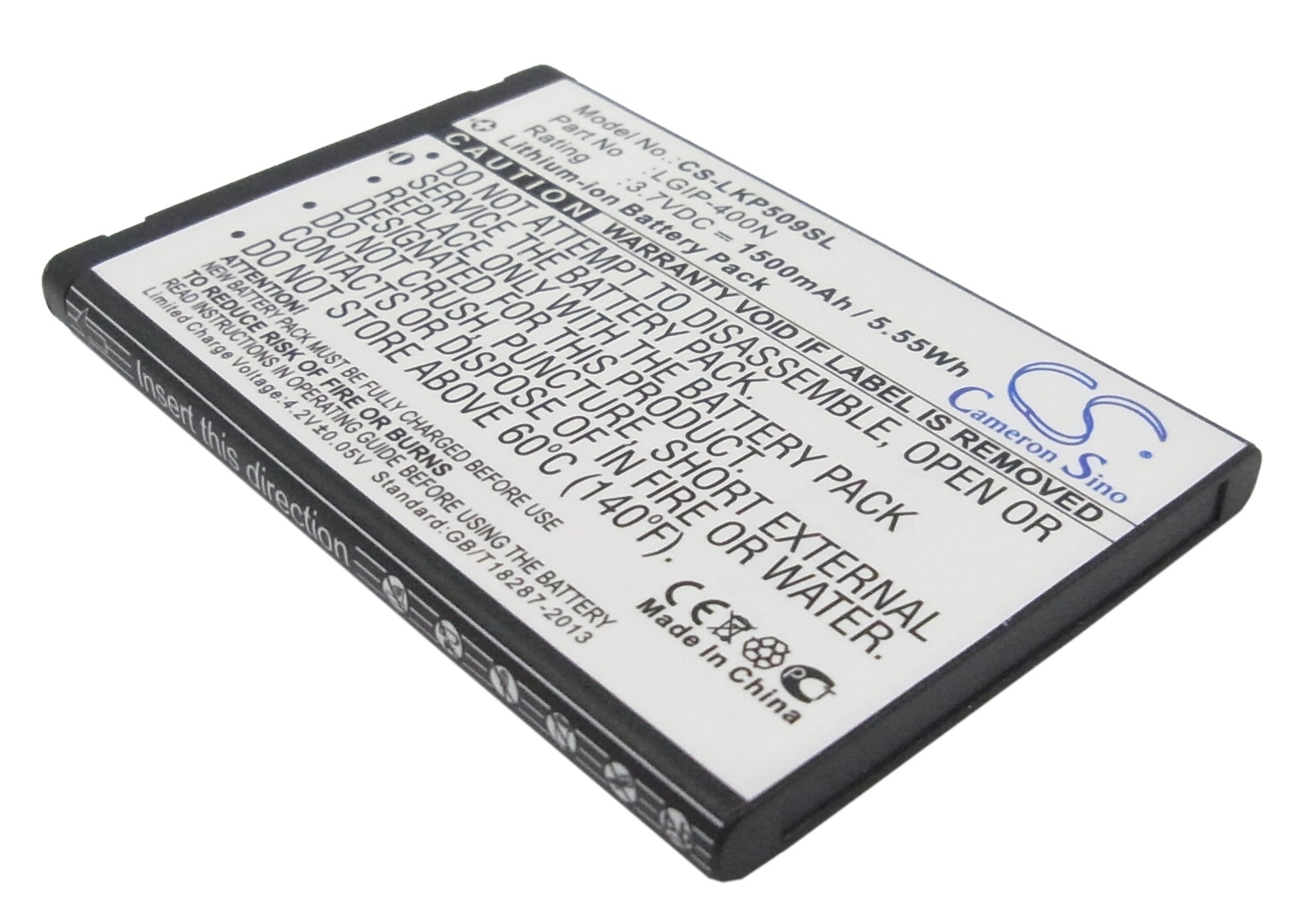 Replacement 1500mAh Li-ion Battery for AT&T Phoenix P505, LG Optimus S, Vortex VX660 - 3.7V Phone Battery
