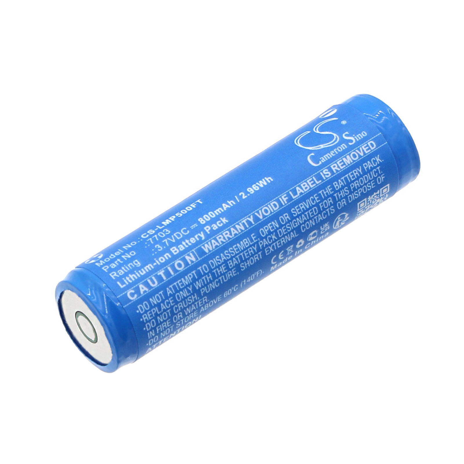 800mAh 3.7V Li-ion Replacement Battery for Ledlenser P5R & P5R.2 Flashlights - 52x14.5x14.3mm

