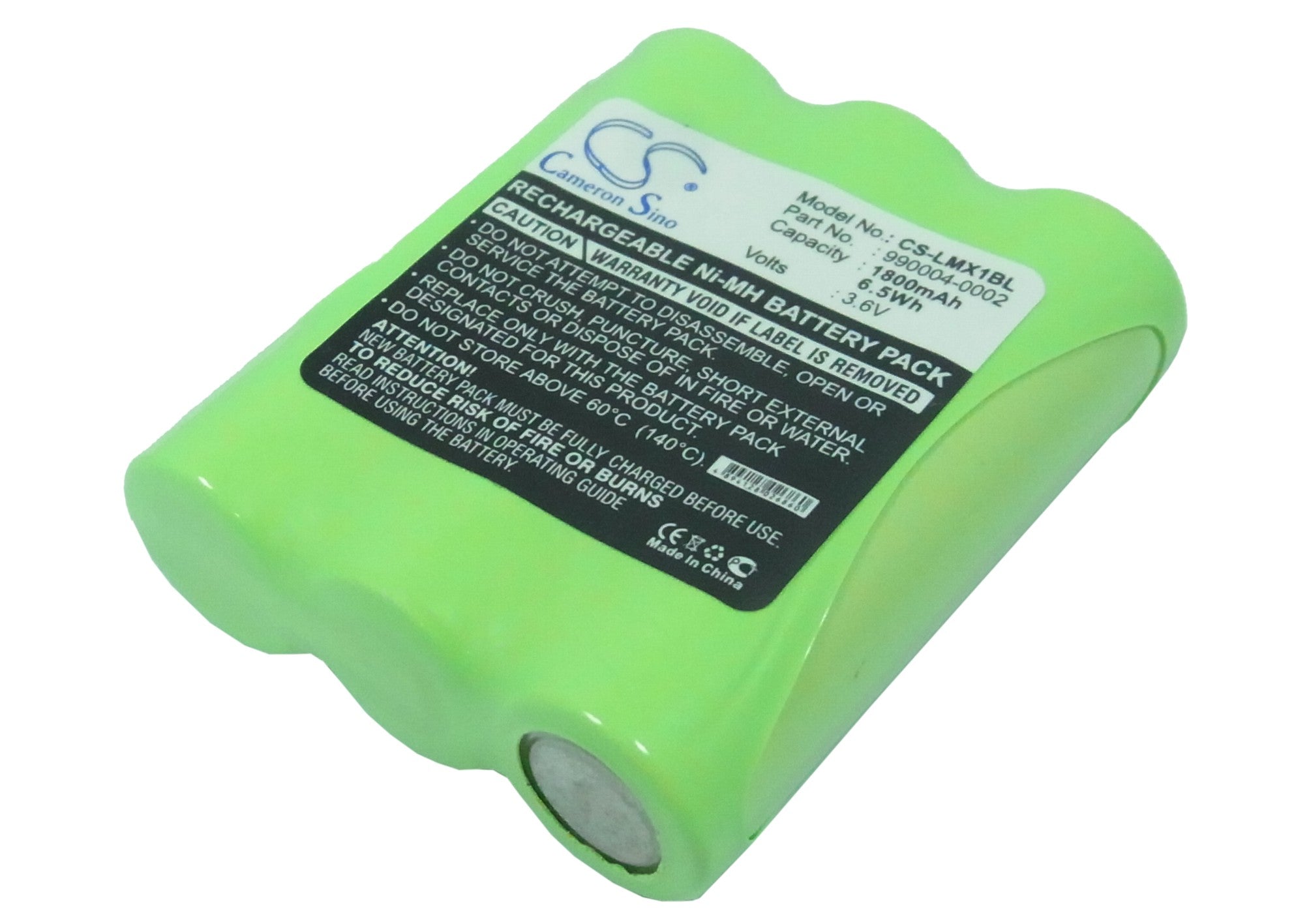 1800mAh Ni-MH Replacement Battery for Datalogic Falcon/Top Gun Scanners, 3.6V Two-Way Radio - 5-2043
