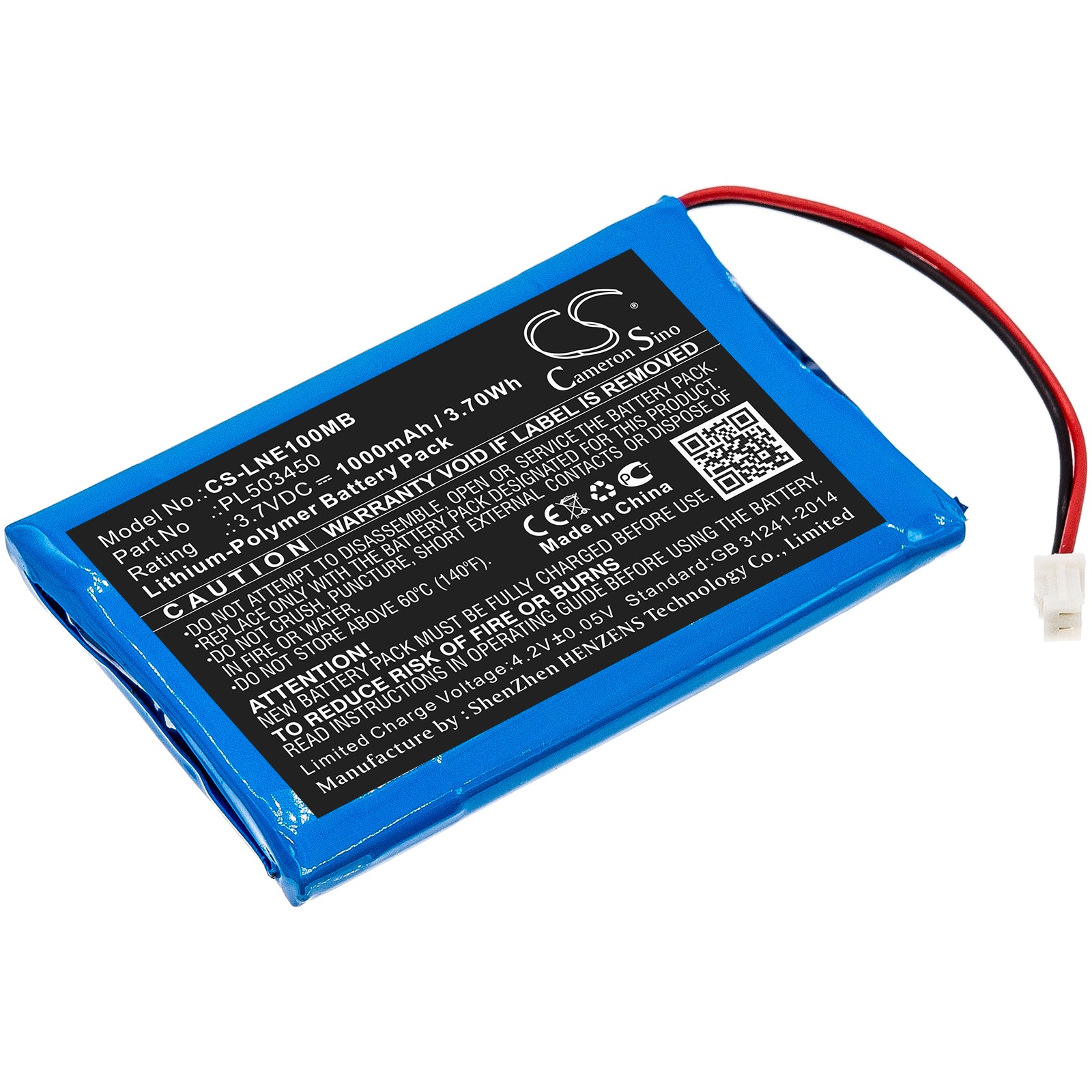 1000mAh 3.7V Li-Polymer Replacement Battery for Luvion Grand Elite Baby Monitor - Extended Life, Reliable Power
