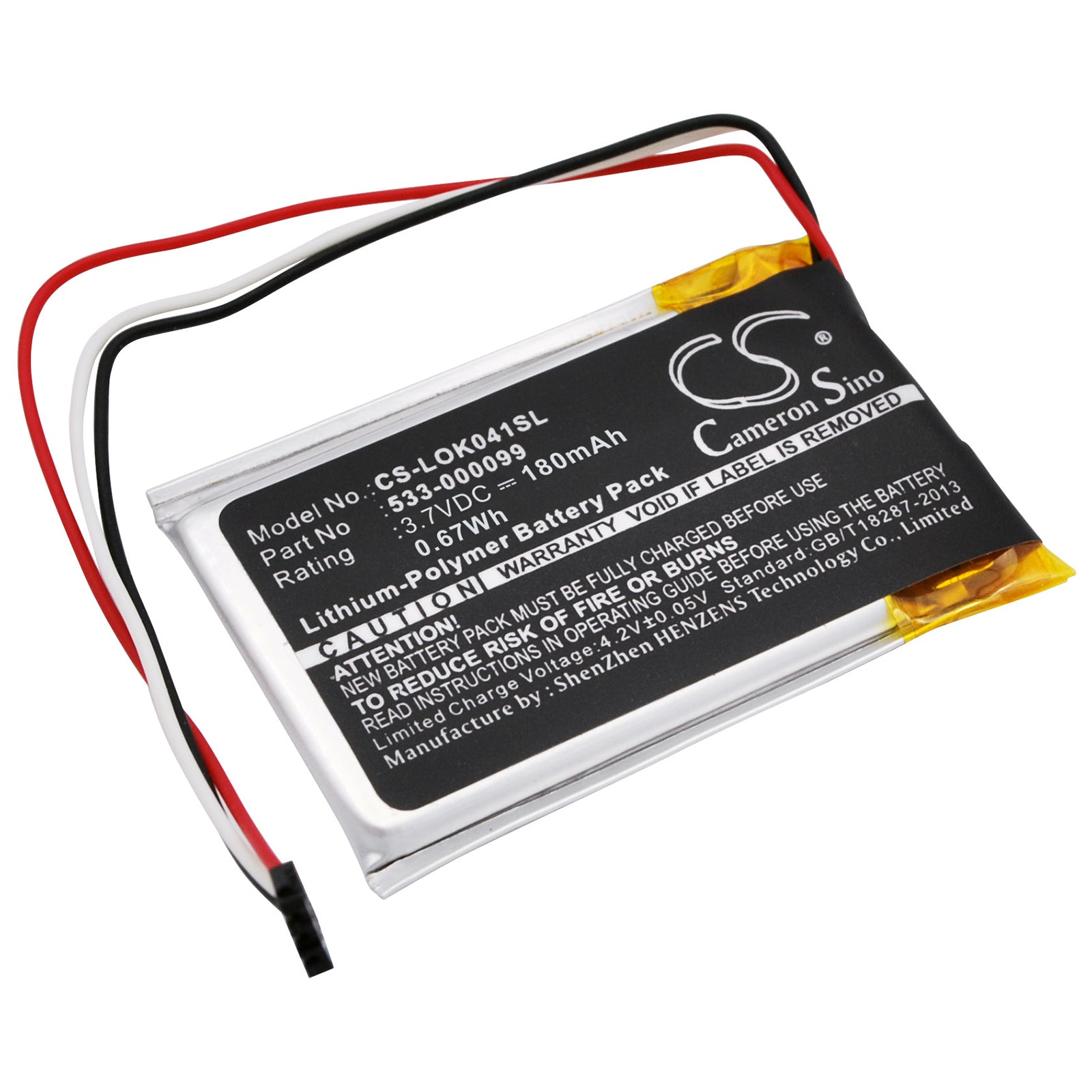 180mAh Replacement Battery for Logitech Keys-To-Go ik1041 Keyboard - 3.7V Li-Polymer - Fix Power Issues!

