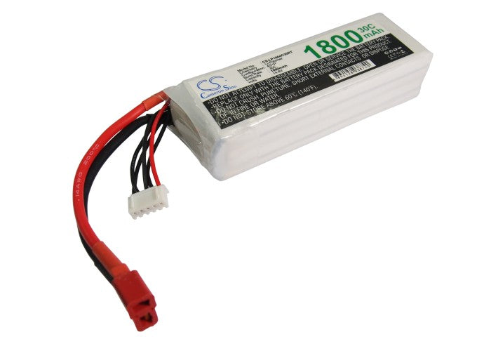 1800mAh 4S 14.8V 30C LiPo Battery Pack for RC Cars & Trucks (104.86x34.50x28.20mm) - High Discharge Rate
